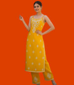 Sleeveless Straight-Cut Kurti with Palazzo Pants - Image 3