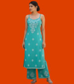 Sleeveless Straight-Cut Kurti with Palazzo Pants - Image 4