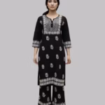 Floral Embroidered Straight Kurta Set